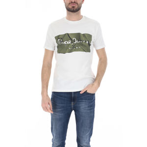 Pepe Jeans pánské tričko se zeleným potiskem Raury